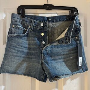 Edwin Button-Fly Denim Cutoff Shorts